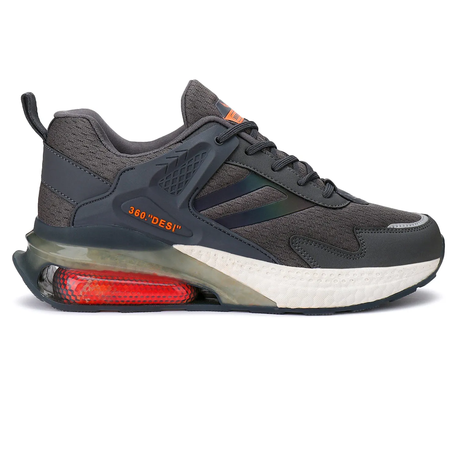 Bersache Lightweight Sports Running Walking Trekking Shoes For Men(Black 9078)