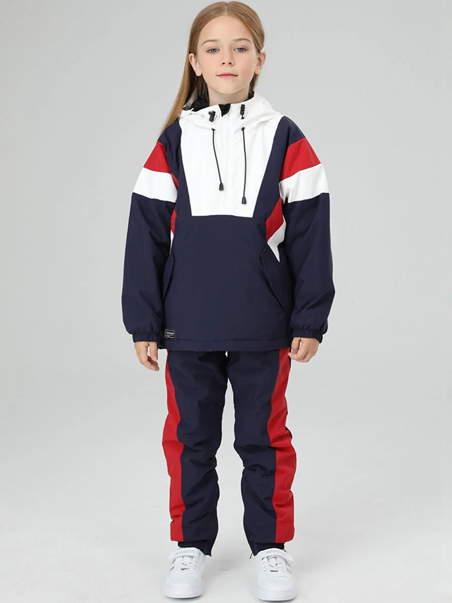 Girls Insulated Stripe Snow Suit