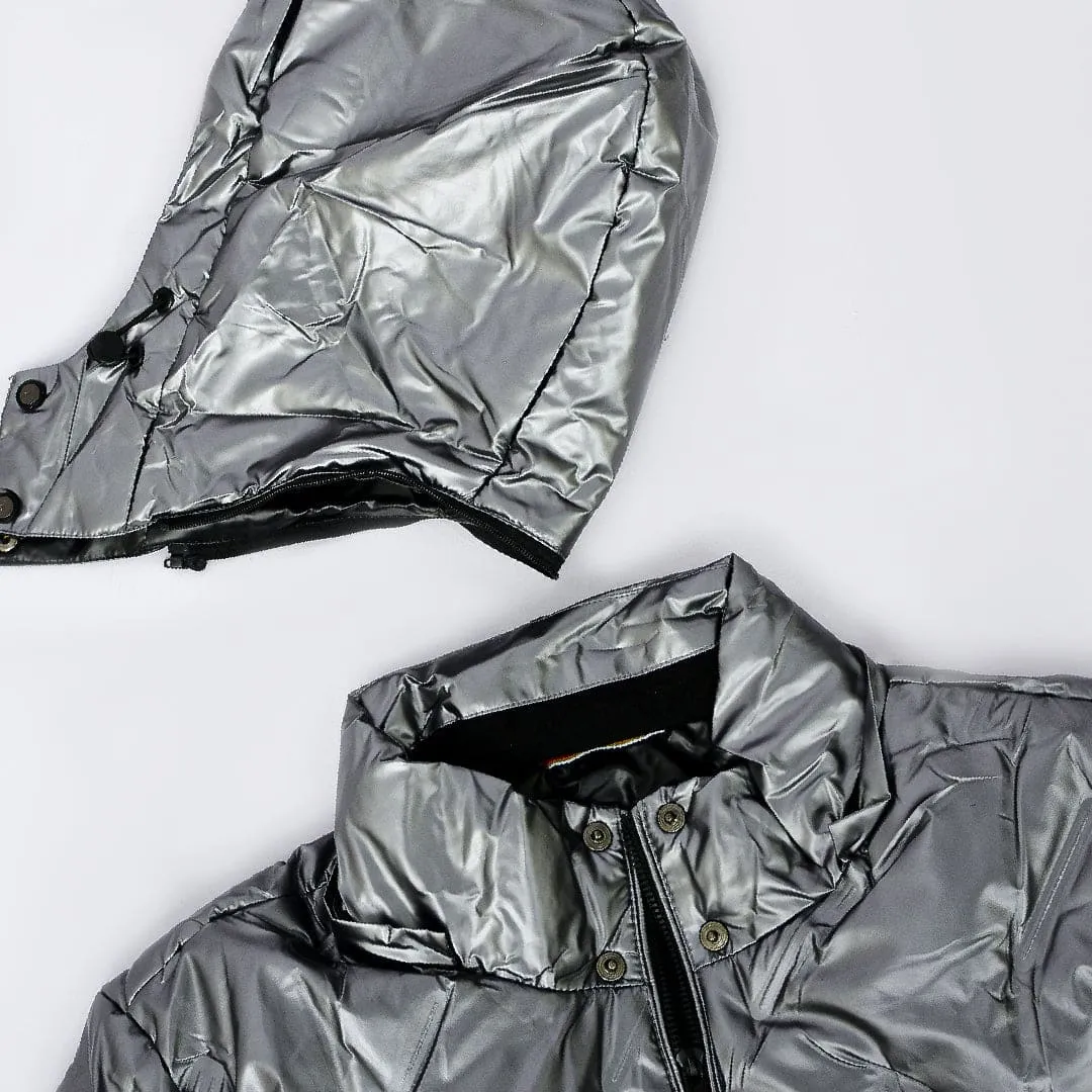 Imported Metal Look Insulation Punched Jackets for Men