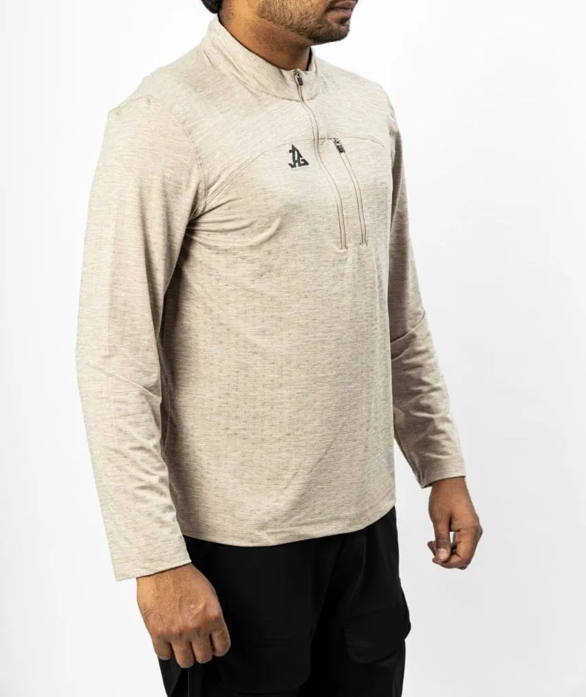 JAG Summit Seeker Series Full Sleeves Tshirt | UPF 50  Protection | Hiking Tshirt | Trekking Tshirt | Beige