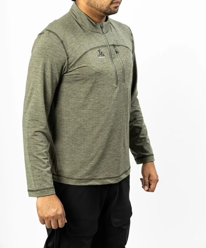 JAG Summit Seeker Series Full Sleeves Tshirt | UPF 50  Protection | Hiking Tshirt | Trekking Tshirt | Deep Olive