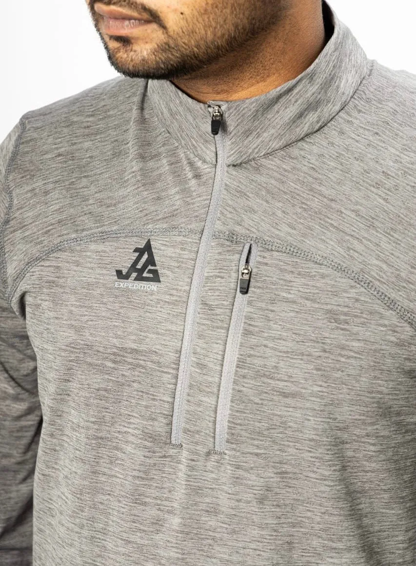 JAG Summit Seeker Series Full Sleeves Tshirt | UPF 50  Protection | Hiking Tshirt | Trekking Tshirt | Grey