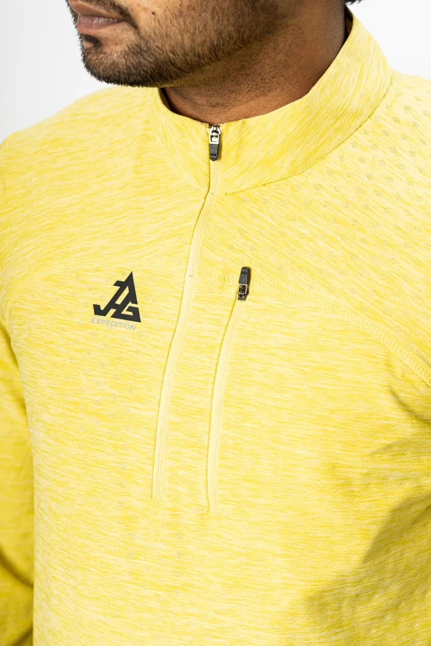 JAG Summit Seeker Series Full Sleeves Tshirt | UPF 50  Protection | Hiking Tshirt | Trekking Tshirt | Sunlight Yellow