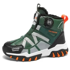 Kids Boys Plush Fashion Winter Warm Fur Shoes