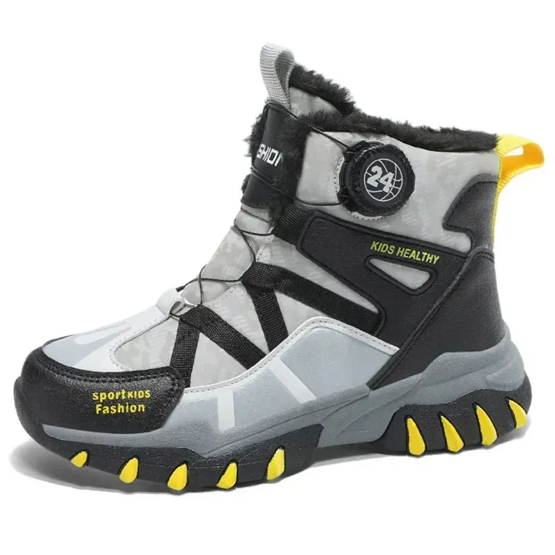 Kids Boys Plush Fashion Winter Warm Fur Shoes