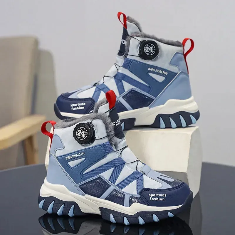 Kids Boys Plush Fashion Winter Warm Fur Shoes
