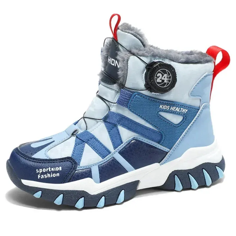 Kids Boys Plush Fashion Winter Warm Fur Shoes