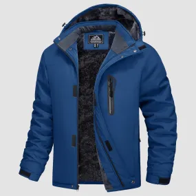 Men's Winter Coats Ski Snow Rain Jackets Water Resistant with Hood Warm Fleece Parka Hiking Fishing Work