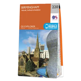 Ordnance Survey Explorer 220 Map Birmingham