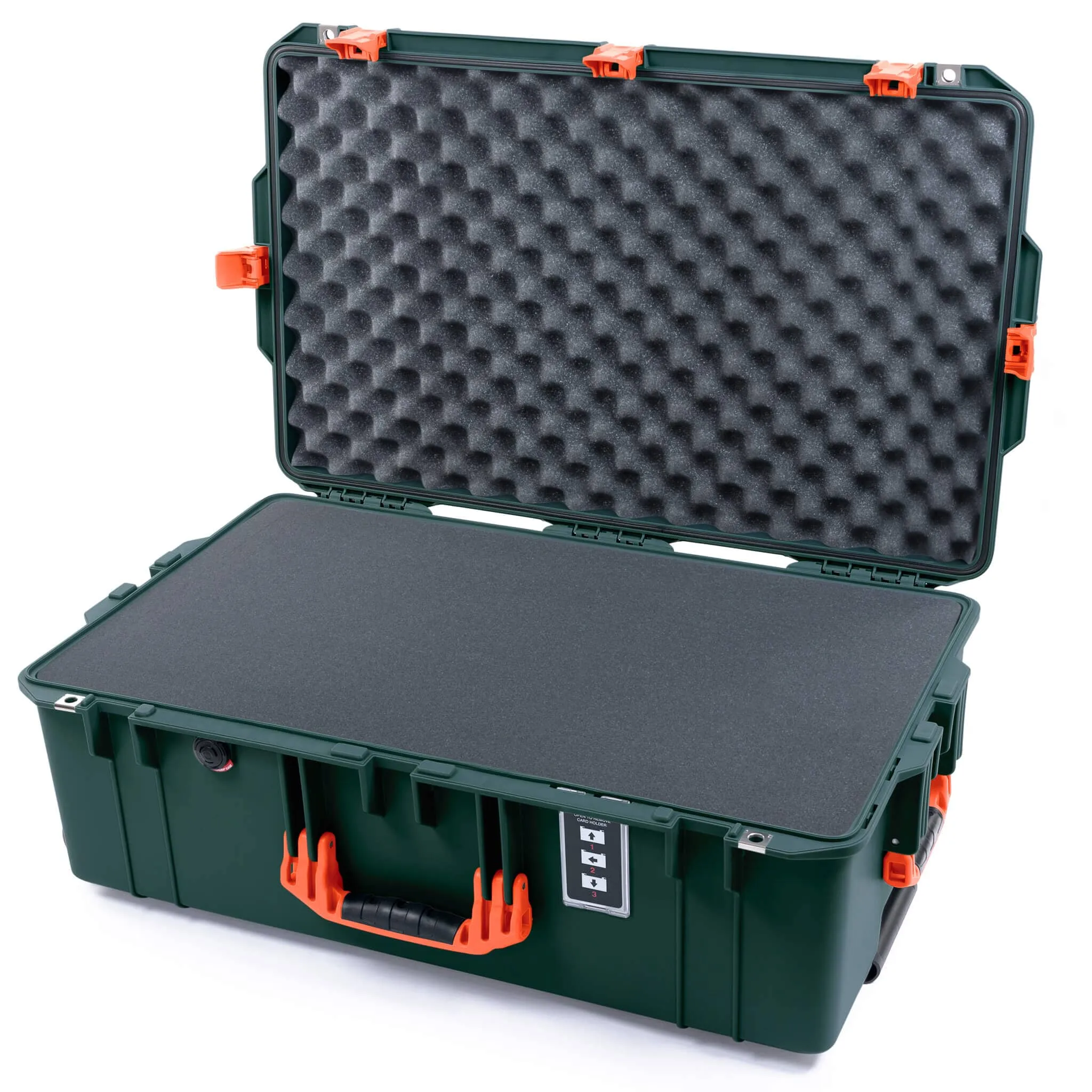 Pelican 1595 Air Case, Trekking Green with Orange Handles & Latches