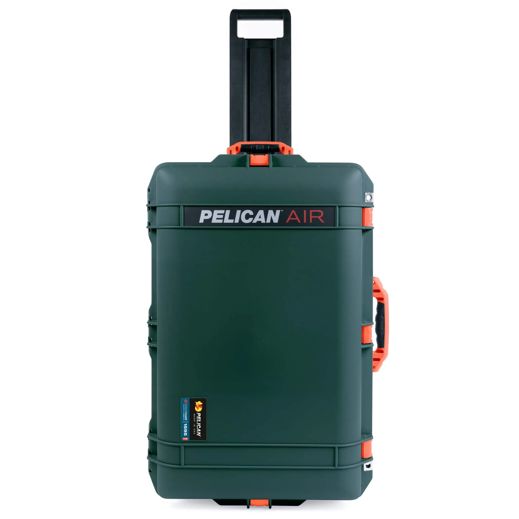 Pelican 1595 Air Case, Trekking Green with Orange Handles & Latches