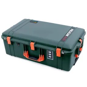 Pelican 1595 Air Case, Trekking Green with Orange Handles & Latches