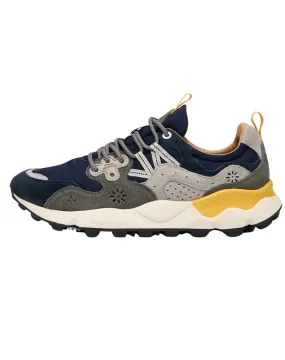 SNEAKERS UOMO "YAMANO 3 MAN" BLU GRIGIO GIALLO