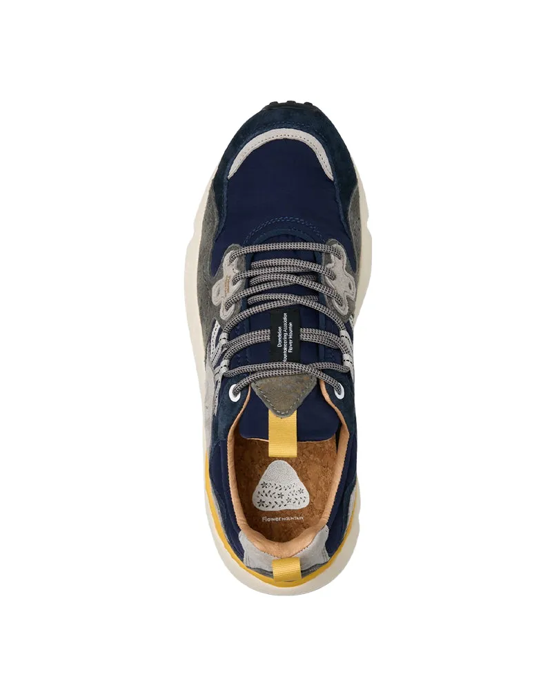SNEAKERS UOMO "YAMANO 3 MAN" BLU GRIGIO GIALLO
