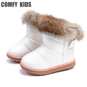 Winter Warm Plush Baby Girls Snow Boots