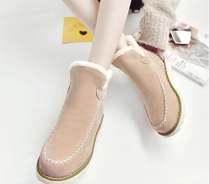 Women Solid Color Warm Winter&Snow Boots